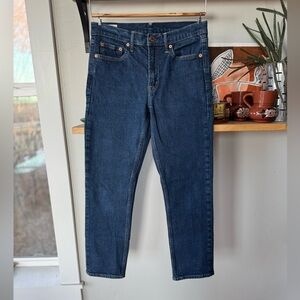 GAP Vintage Slim Mid Rise Classic Dark Rinse Denim Straight Leg Jean Size 6